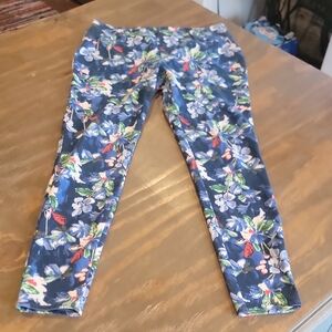 Faded Glory Blue Floral Skinny Jeans